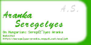 aranka seregelyes business card